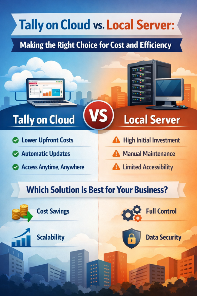 Tally on Cloud vs. Local Server comparison for businesses